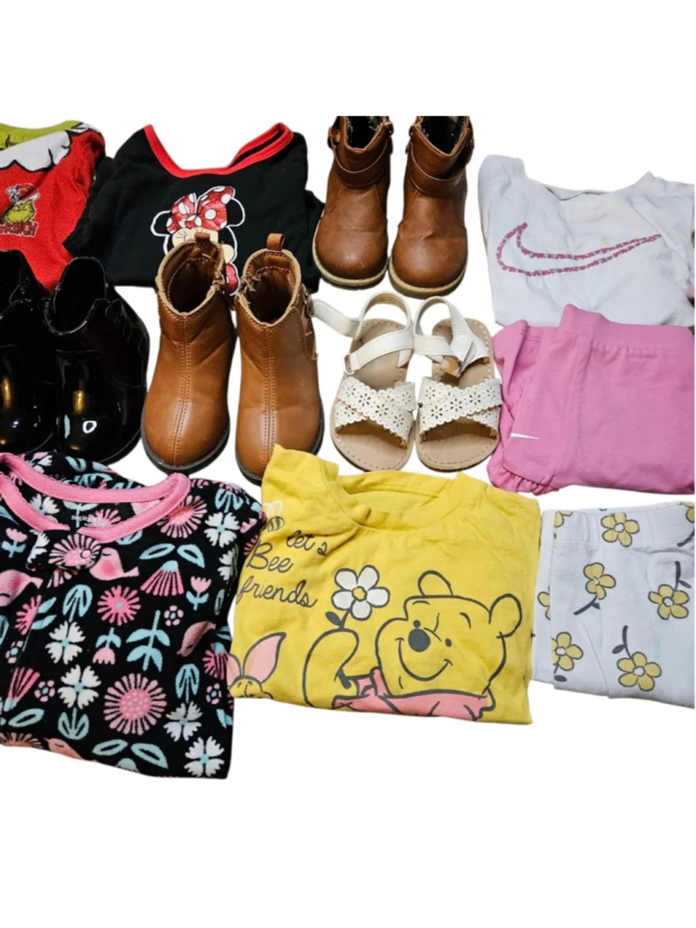Girl's 24 Month Five Pound Clothing Bundle Pajamas Boots Sandals Hoodie Box